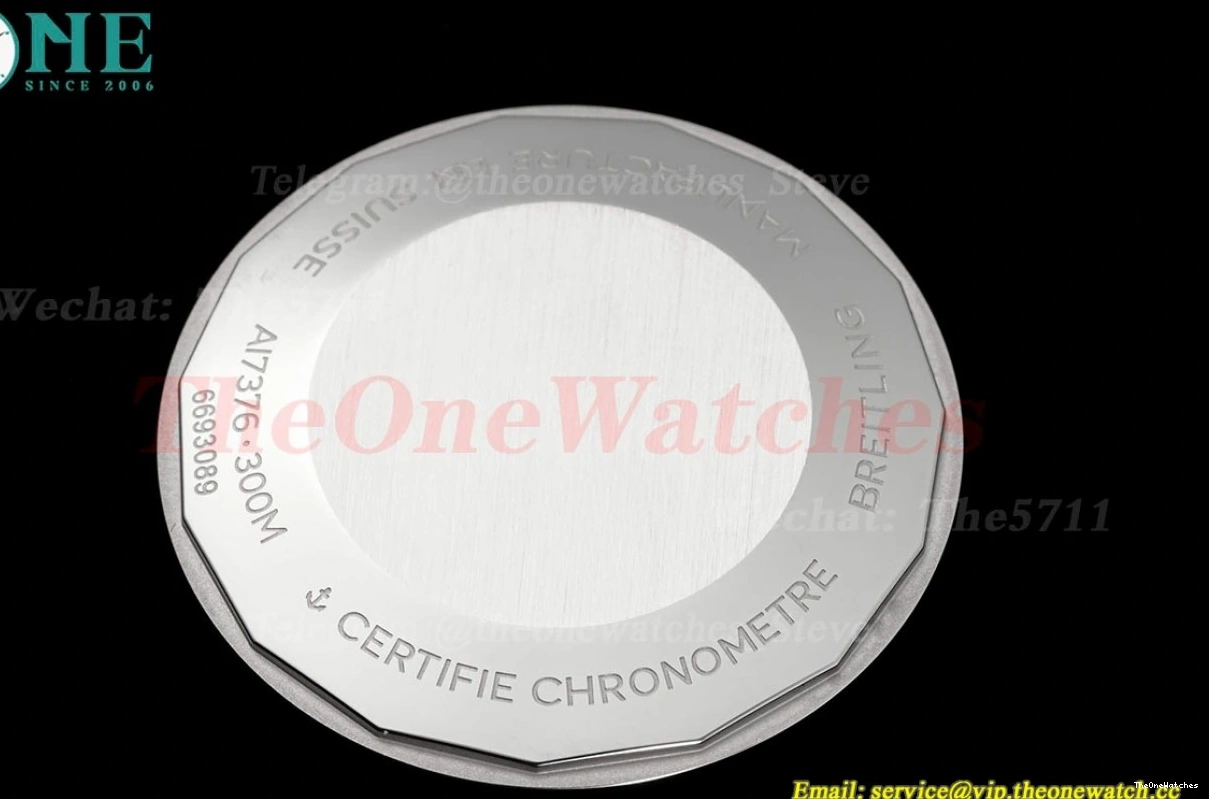 Rubber Colorful Orange A2824 Dial on TF SS RU Superocean 42mm Strap 0324